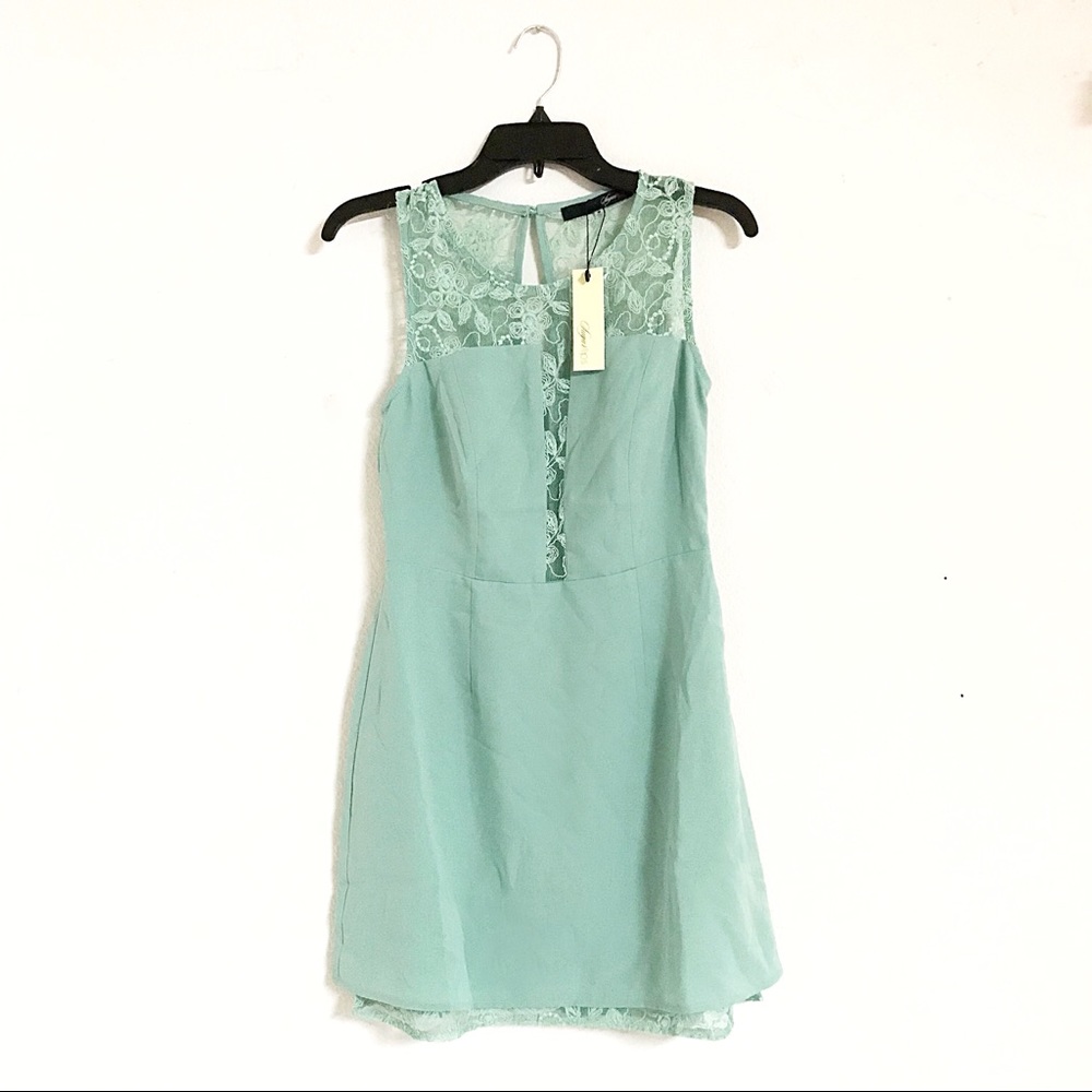 Lace Sheer Low Cut Open Back Formal Dress